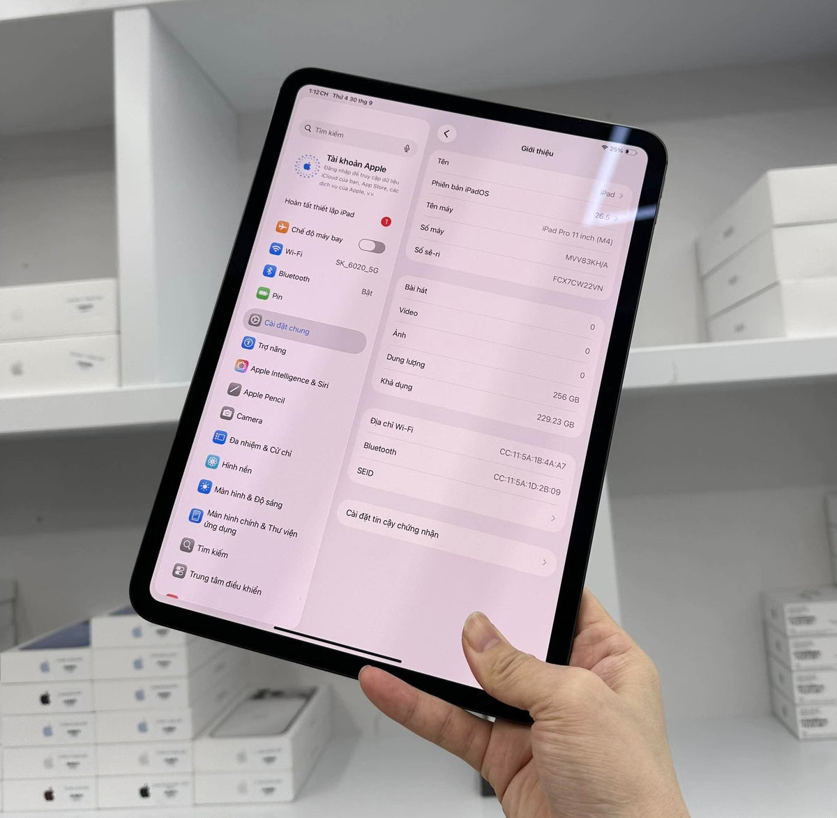 IPad Pro M4 bản 256GB Màu xám - Pin 98% - w22vn