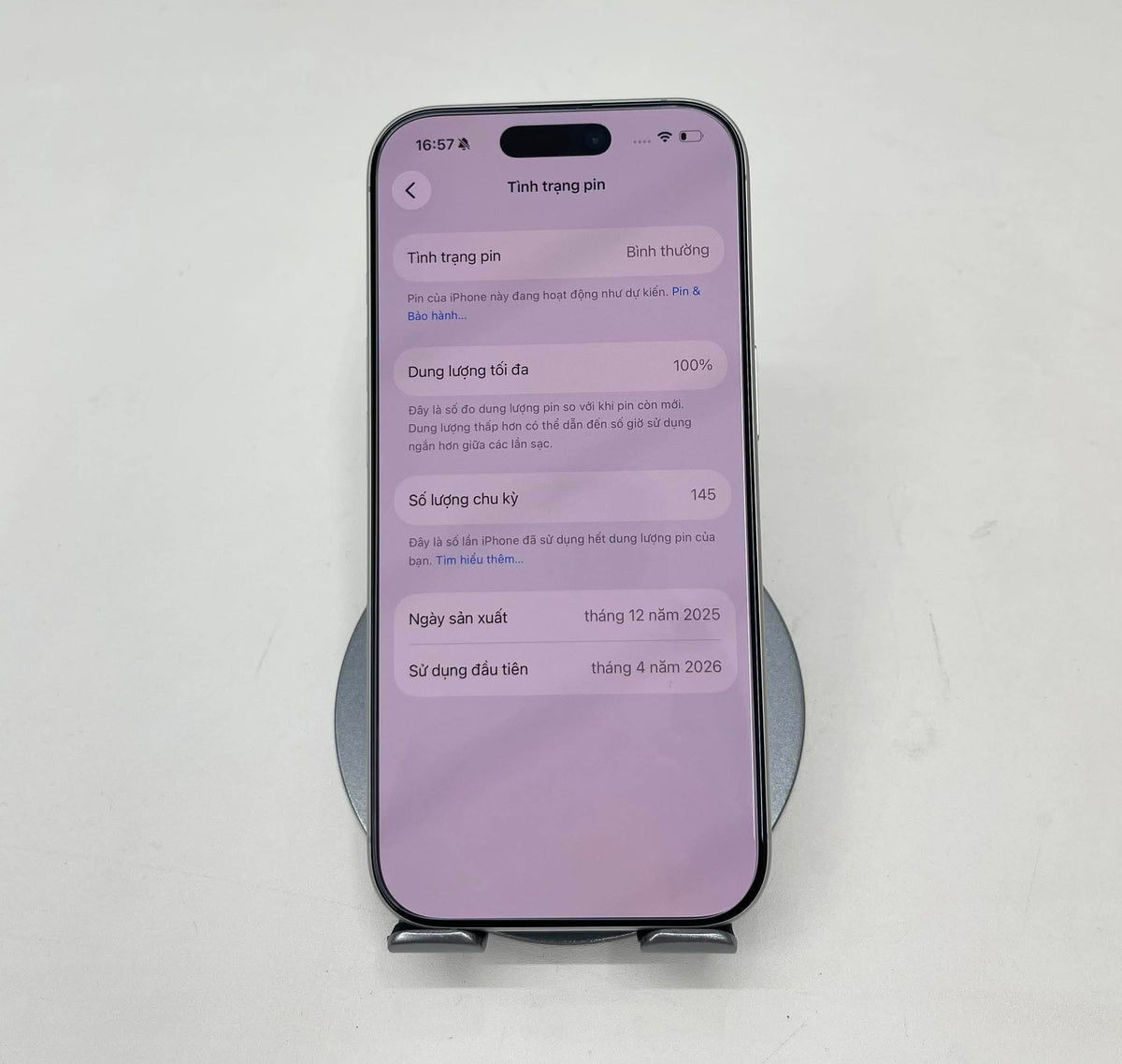 IPhone 17 bản 256B Màu trắng - Pin 100% - 90655 A-