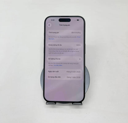 IPhone 15 Pro 256gb Màu đen Refo - Pin 100% sạc 8 lần - 02625
