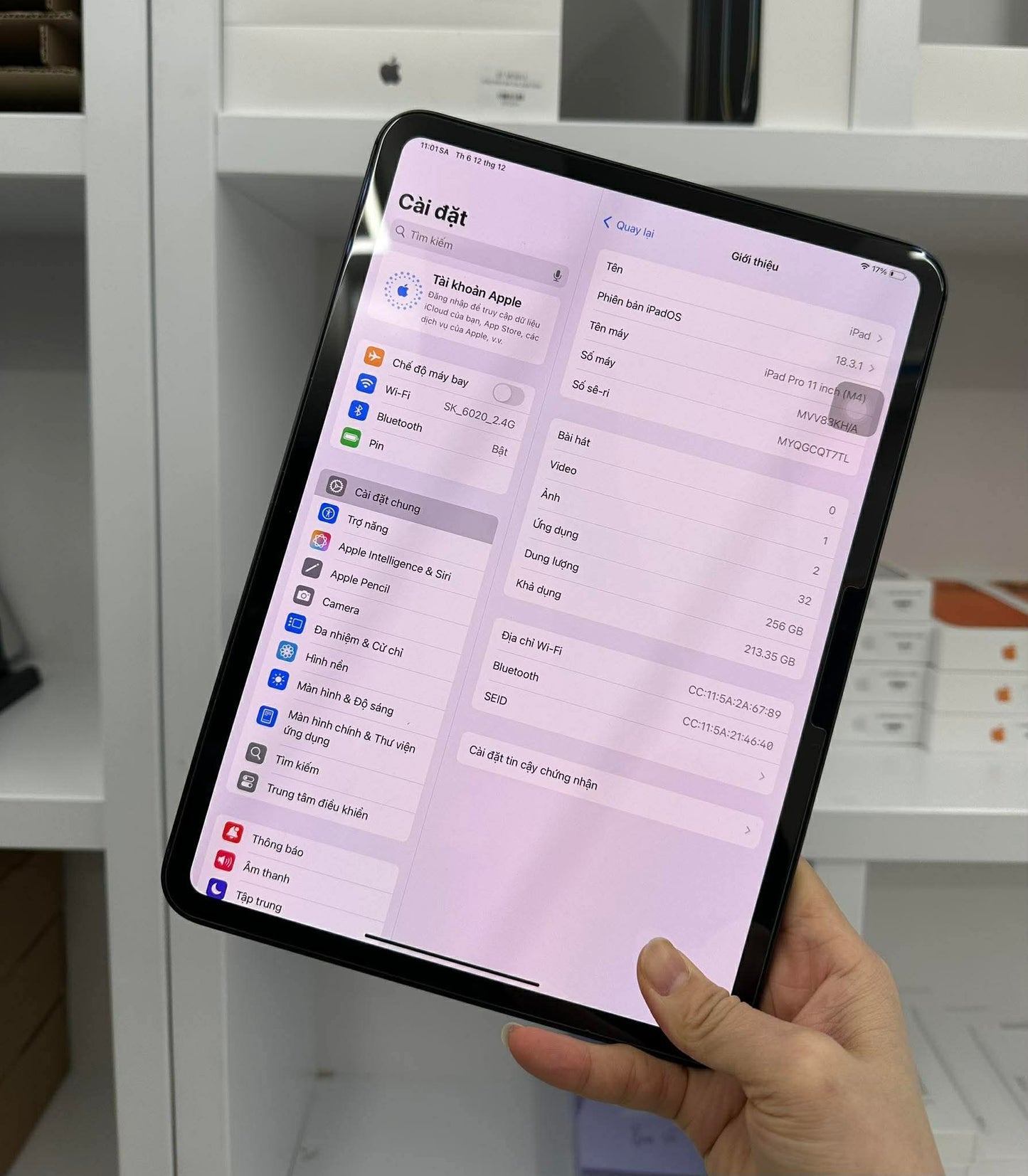 IPad Pro M4 bản 256GB Màu xám - Pin 100% - QT7TL