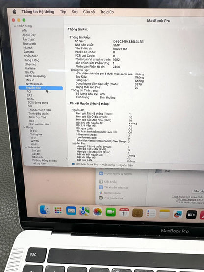 MacBook Pro 2020 8/256 màu bạc - 2p3y1 -a -