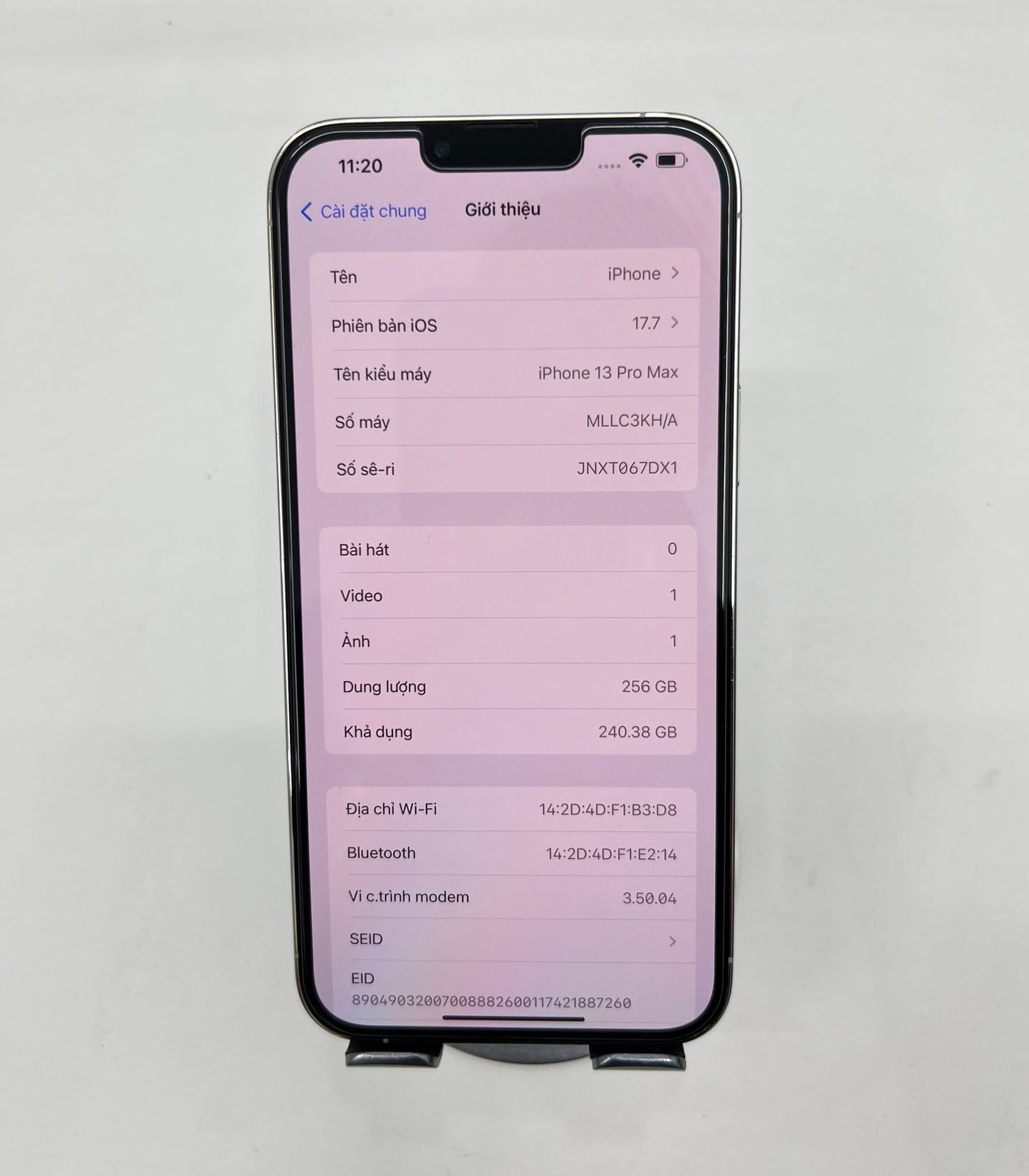 IPhone 13 ProMax 256gb Màu trắng - Pin 83% - 97071 - A-*