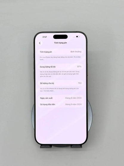 IPhone 16 ProMax 256GB Màu vàng - Pin 87% - 05915 - A-*Busan