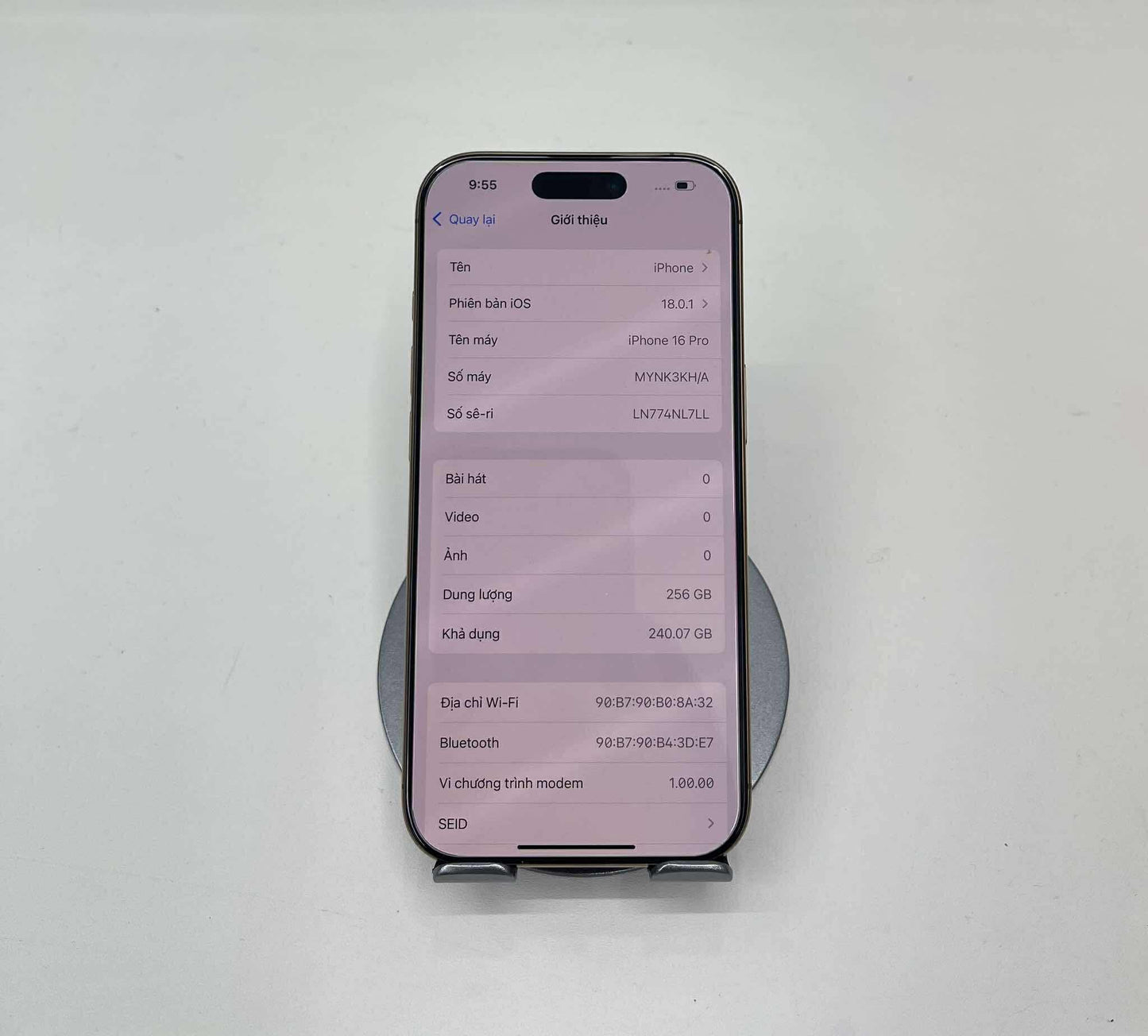 IPhone 16 Pro 256GB Màu vàng - Pin 100% sạc 0 lần -65544