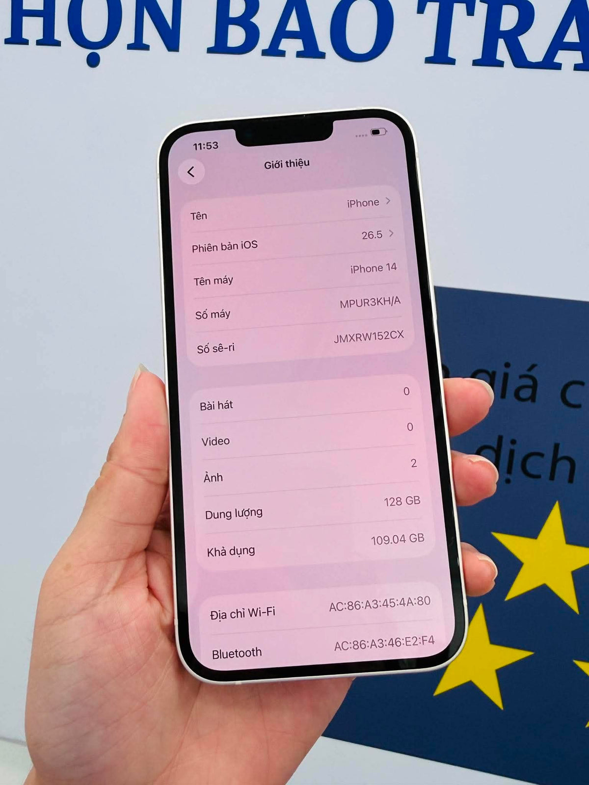 IPhone 14 bản 128gb Màu trắng - Pin 91% - 79531 Busan
