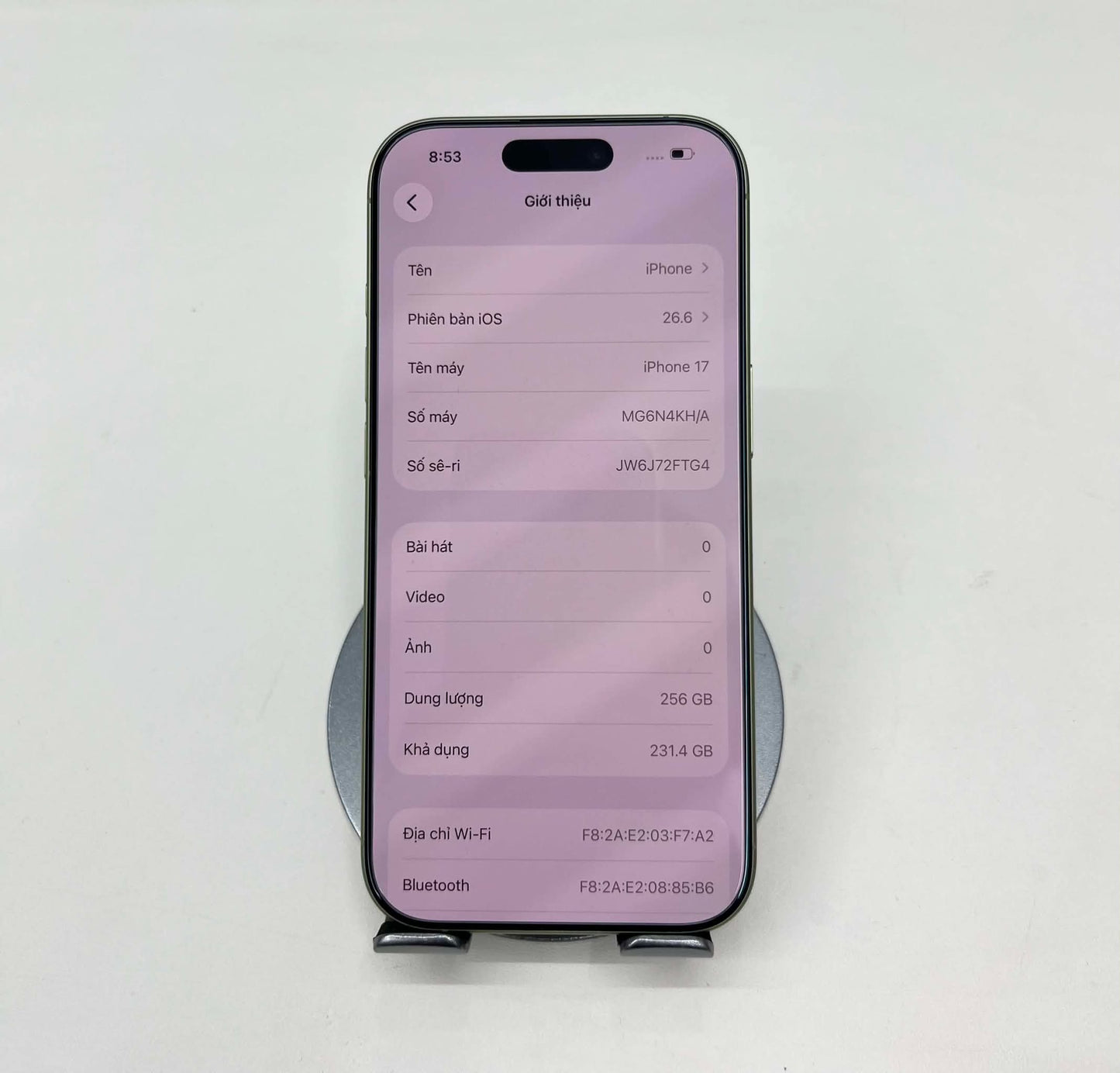 IPhone 17 bản 256GB Màu Xanh Lá - Pin 100% - 65448