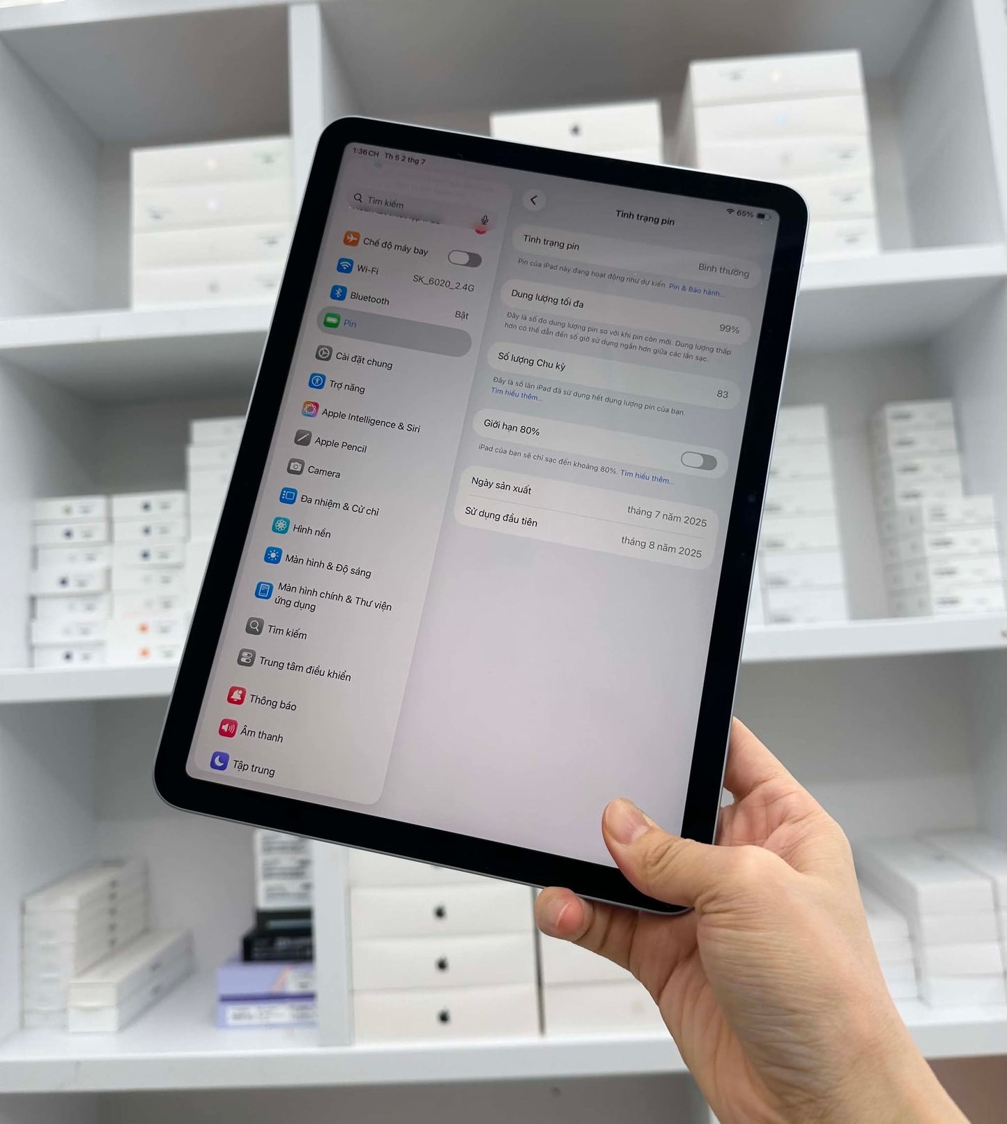 Ipad Air M3 128gb Màu blue   - Pin 99% - QVYVC - a-*