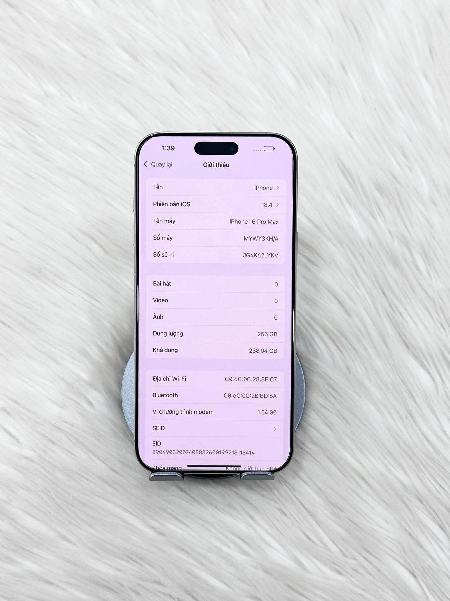 IPhone 16 Promax 256GB màu Titan - Pin 100% sạc 6 lần - 86890 TEKU *