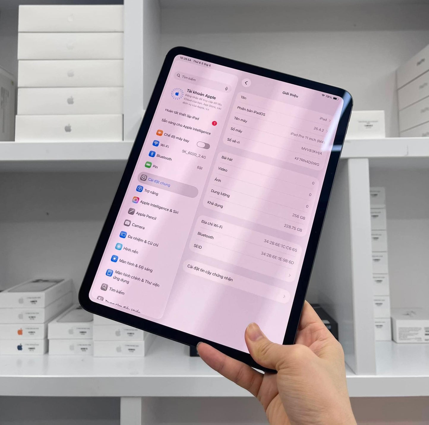 IPad Pro M4 bản 256GB Màu xám - Pin 89% - 4D0WG