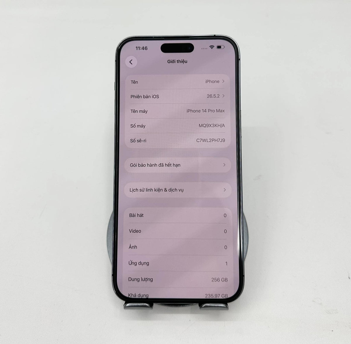 IPhone 14 ProMax 256gb Màu Tím - Thay Pin 100%  - 43807 A-