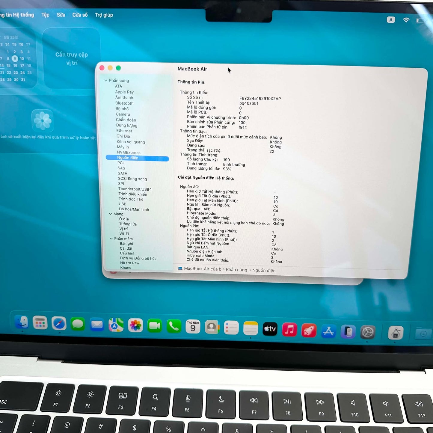 MacBook Air M2 8gb/256gb Màu Bạc - Pin 93% - MWYD3 - A-* Teku