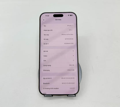 IPhone 16 ProMax 256GB Màu vàng - Pin 91% -5772 a-