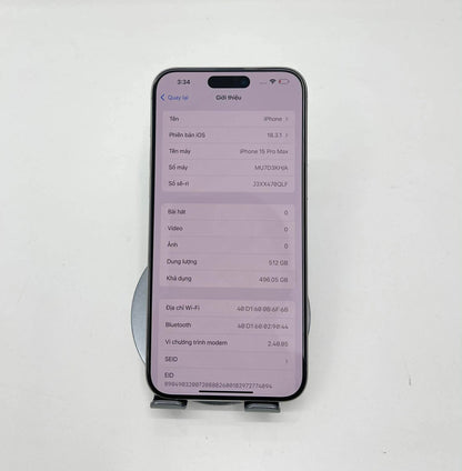 IPhone 15 Promax 512gb Màu Trắng - Pin 100% sạc 0 lần - 50531