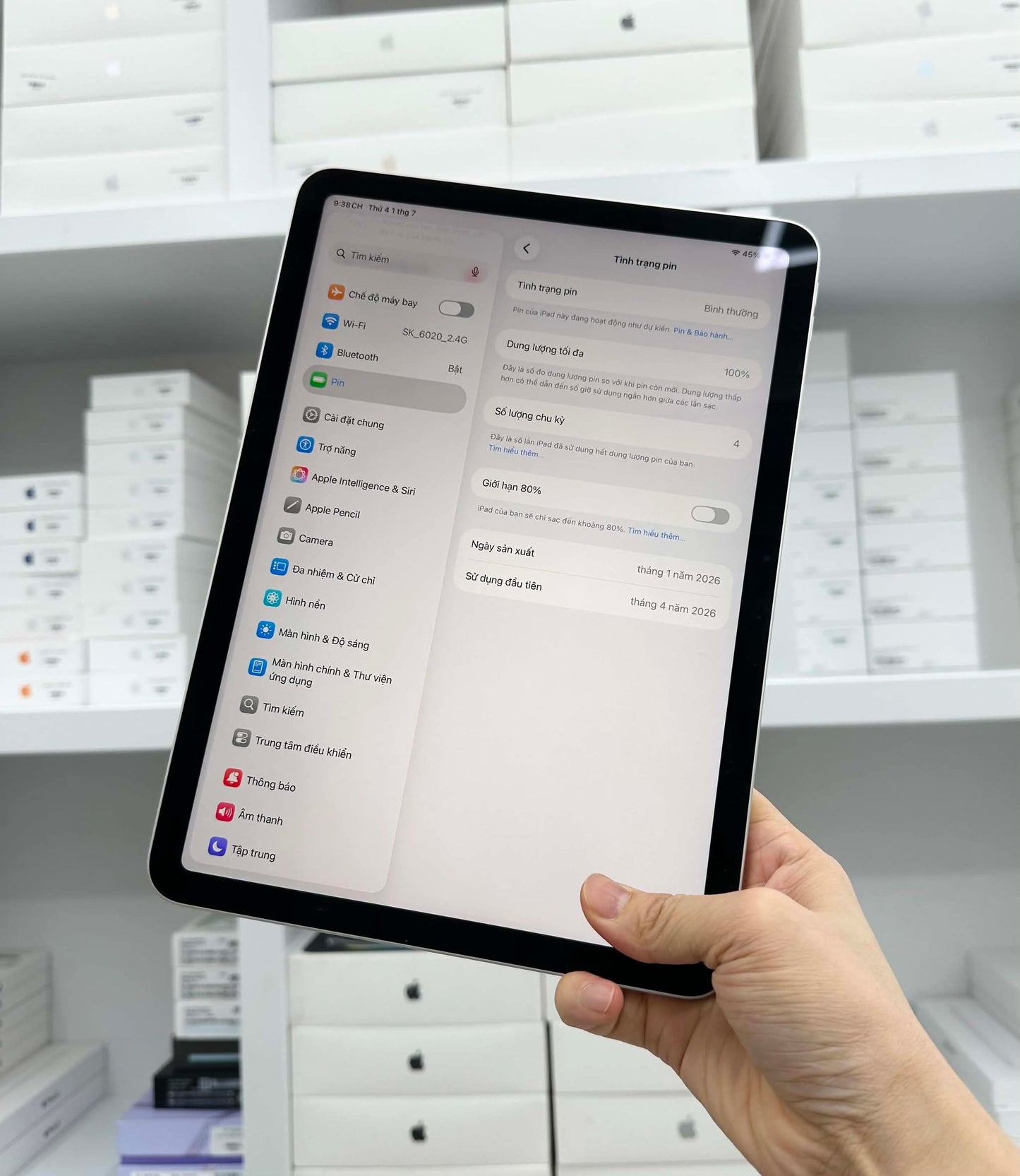 Ipad Air M3 128gb Màu starlight   - Pin 100% - W71DF -A-