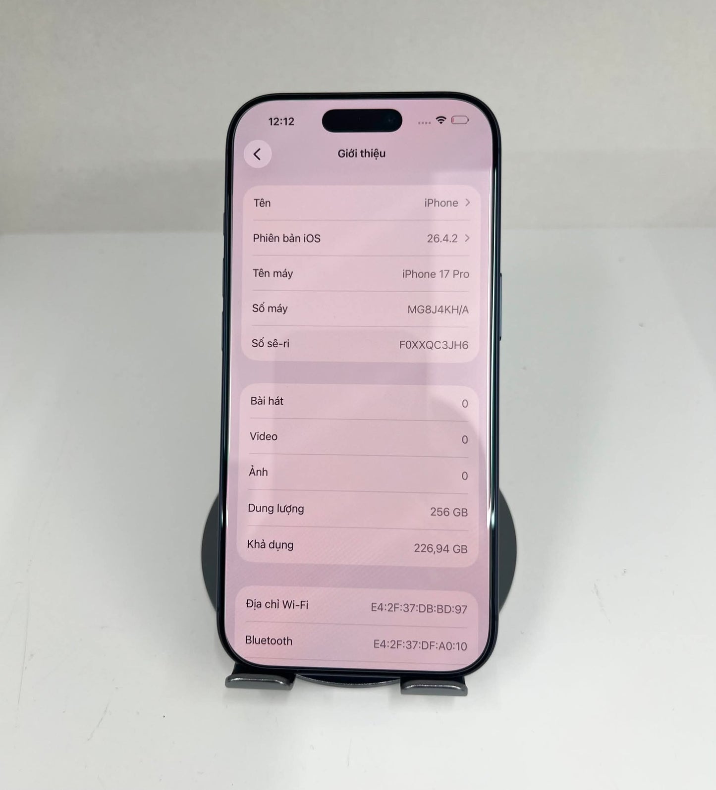 IPhone 17 Pro 256gb Màu Blue - Pin 100  sạc 54 lần - 37863