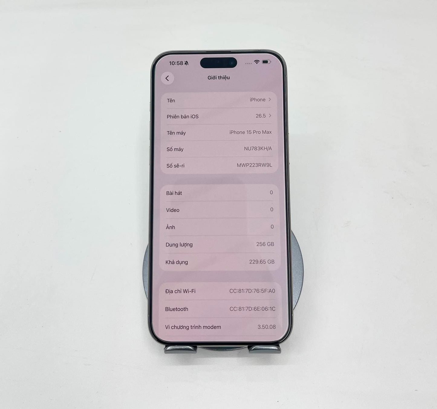 IPhone 15 Promax 256gb Màu trắng refo - Pin 100% sạc 3 lần - 71545