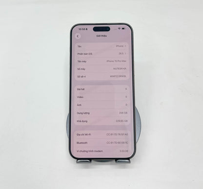 IPhone 15 Promax 256gb Màu trắng refo - Pin 100% sạc 3 lần - 71545