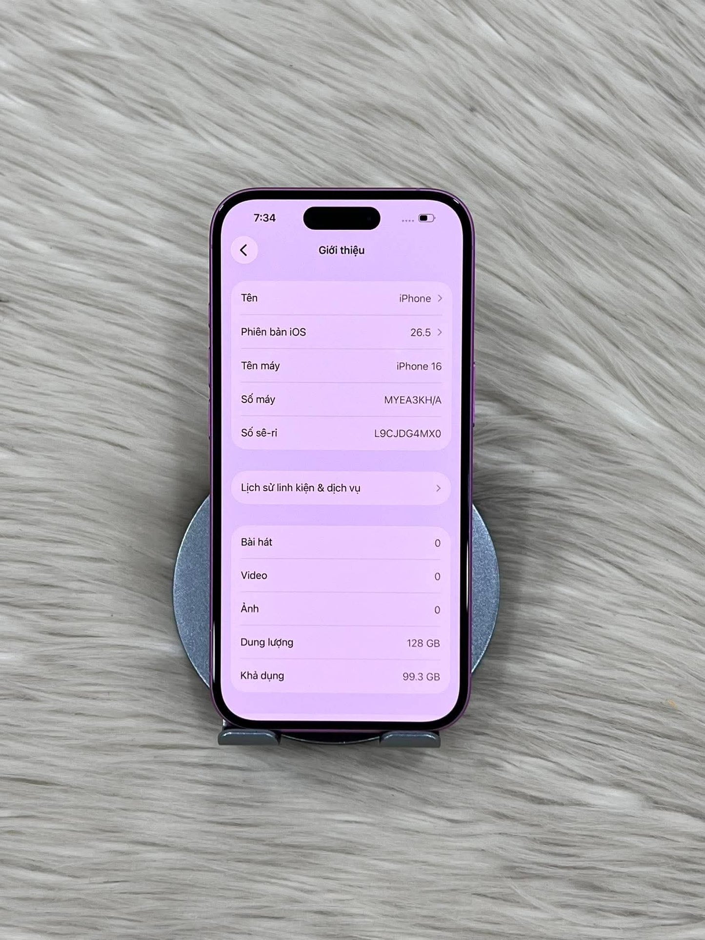 Iphone 16 128 Màu Hồng - Pin 89% - 20307 A-* TEKU