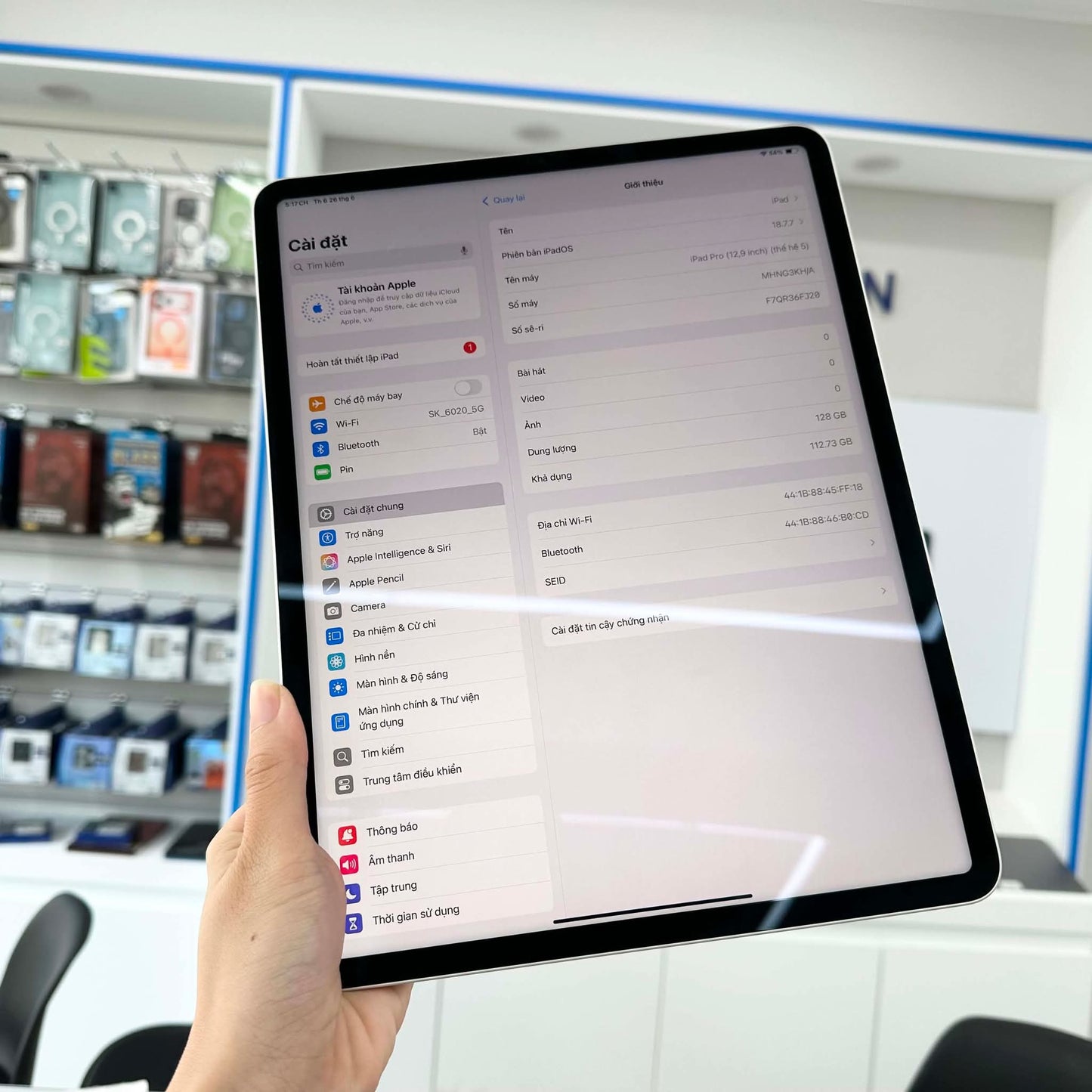 IPad Pro M1 bản 128gb Màu bạc 12.9 inch - Pin 89% - 6FJ20