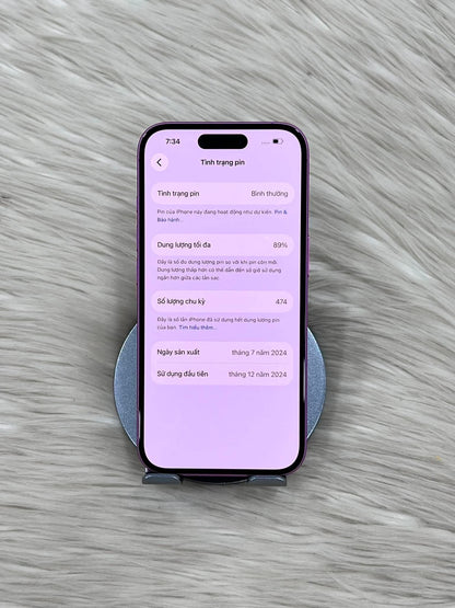 Iphone 16 128 Màu Hồng - Pin 89% - 20307 A-* TEKU