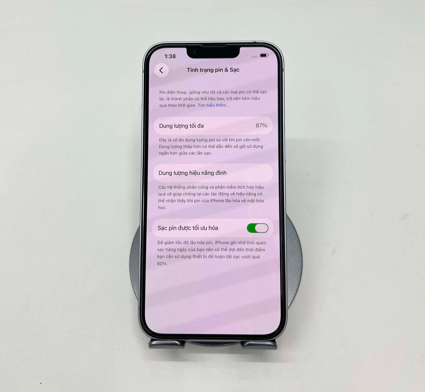 IPhone 14 bản 128GB Màu tím - Pin 87% - 63973 - a-*