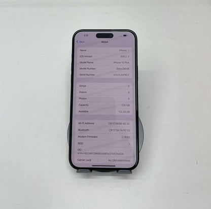 Iphone 15 Plus 128gb Màu Đen - Pin 93% - 56740 A- *