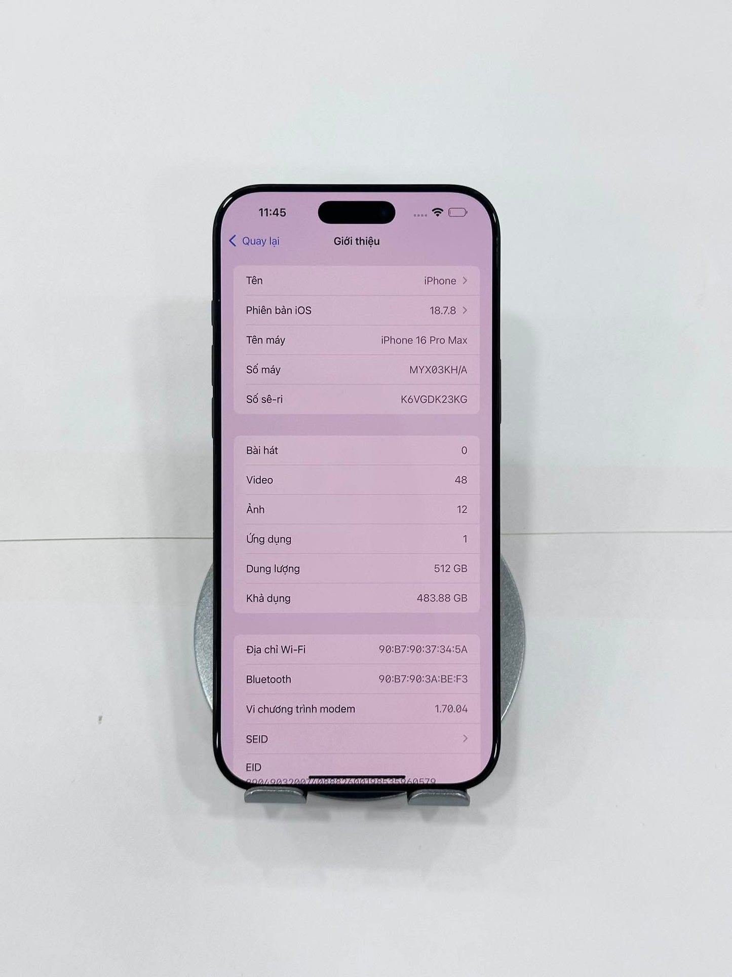IPhone 16 Promax 512GB màu Đen - Pin 92% - 42661 - A- Teku