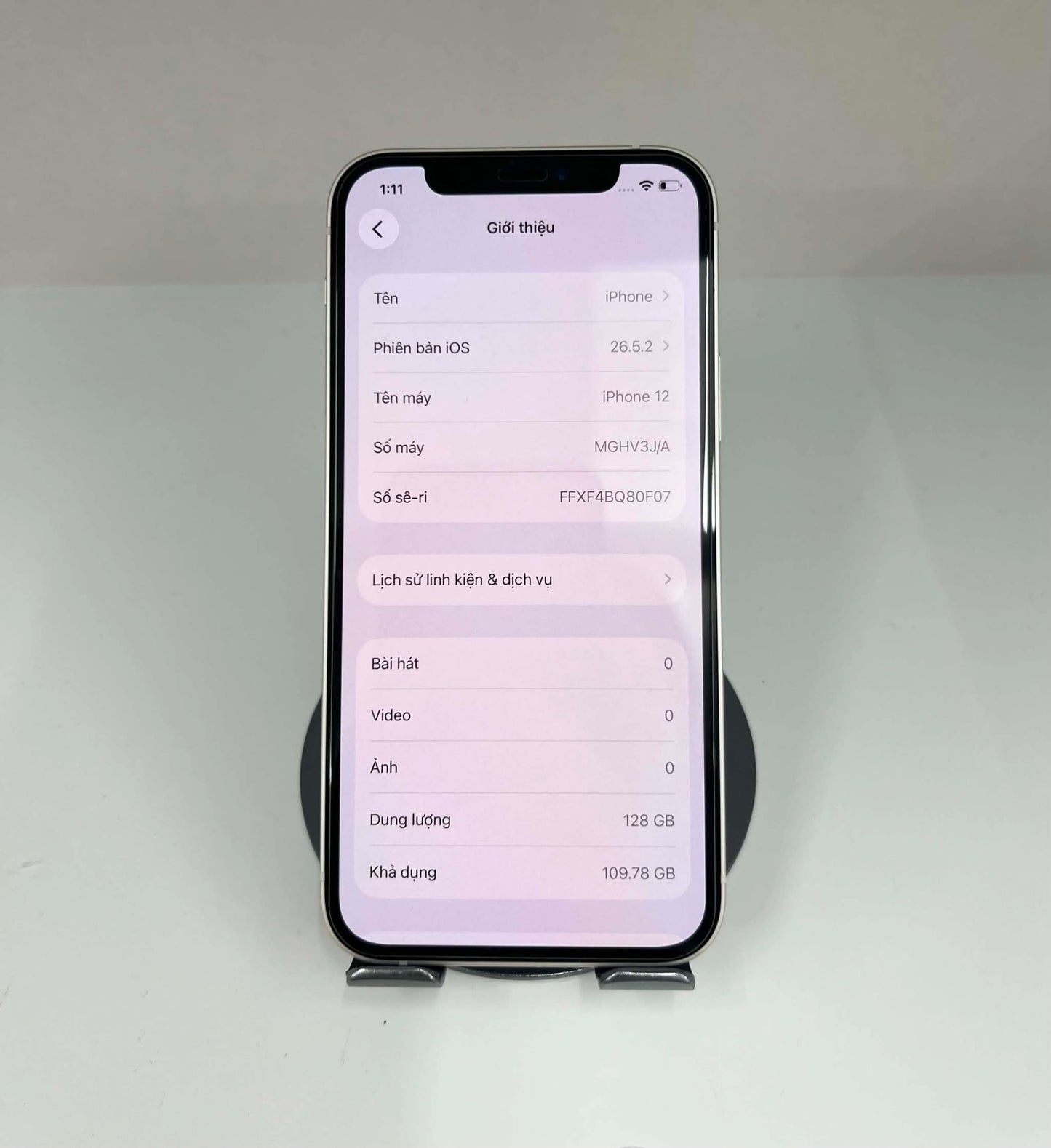 IPhone 12 bản 128gb Màu trắng - Pin thay mới 100% - 18496 A-*