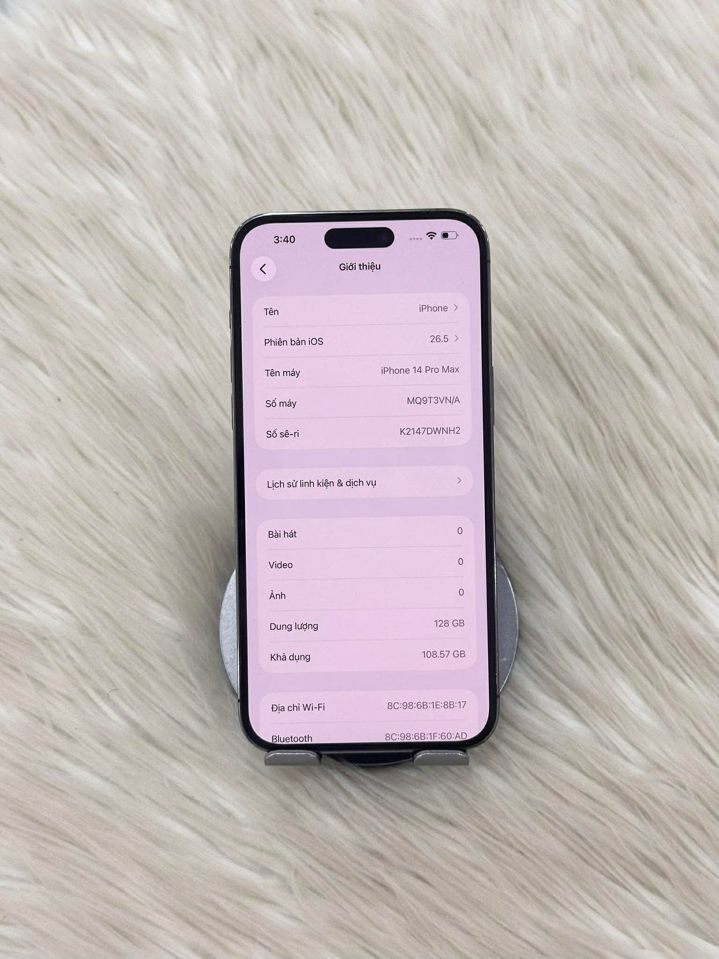 IPhone 14 ProMax 256GB Màu tím - Pin thay mới 100% - 87882 A- teku