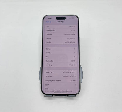 IPhone 15 Promax 512gb Màu Trắng - Pin 100% sạc 8 lần - 68754