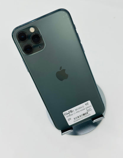 IPhone 11 Pro 64gb Màu Xanh lá, Máy bị hỏng Face id, đã thay màn, Pin thay mới 100%