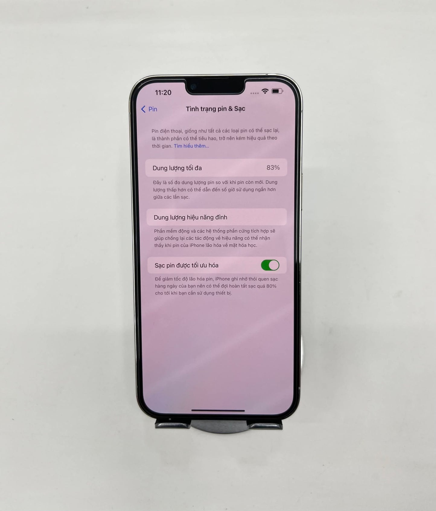 IPhone 13 ProMax 256gb Màu trắng - Pin 83% - 97071 - A-*