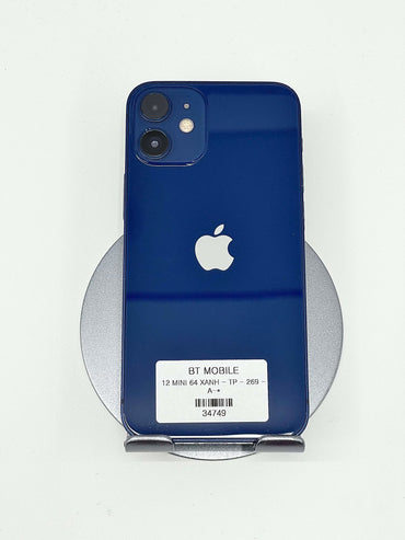 IPhone 12 Mini bản 64gb Màu Xanh dương, Pin thay mới 100%, Máy có xước - 34749 *