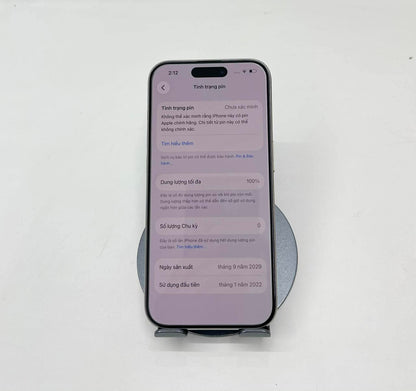 IPhone 15 Pro 256gb Màu Trắng - Pin thay mới 100% - 27548 A-
