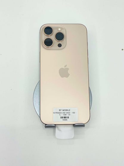 IPhone 16 ProMax 256gb Màu Vàng, Pin zin 100%, Máy đã sạc 1 lần, Máy zin chưa qua thay sửa - 14095*