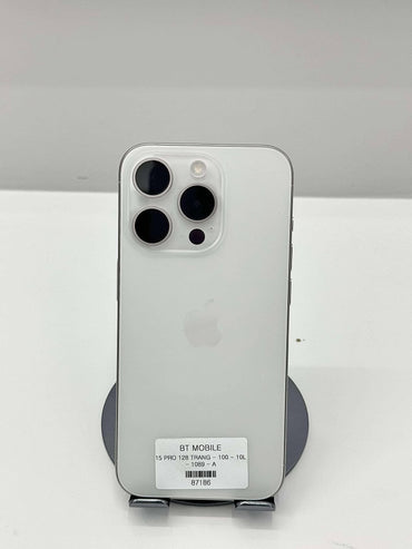 IPhone 15 Pro 128gb Màu trắng, Pin zin 100%, Máy đã sạc 10 lần, Máy zin chưa qua thay sửa - 87186