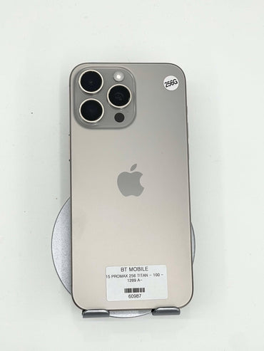 IPhone 15 ProMax 256gb Màu Titan, Pin zin 100%, Máy xước nhẹ, Máy zin chưa qua thay sửa - 60987