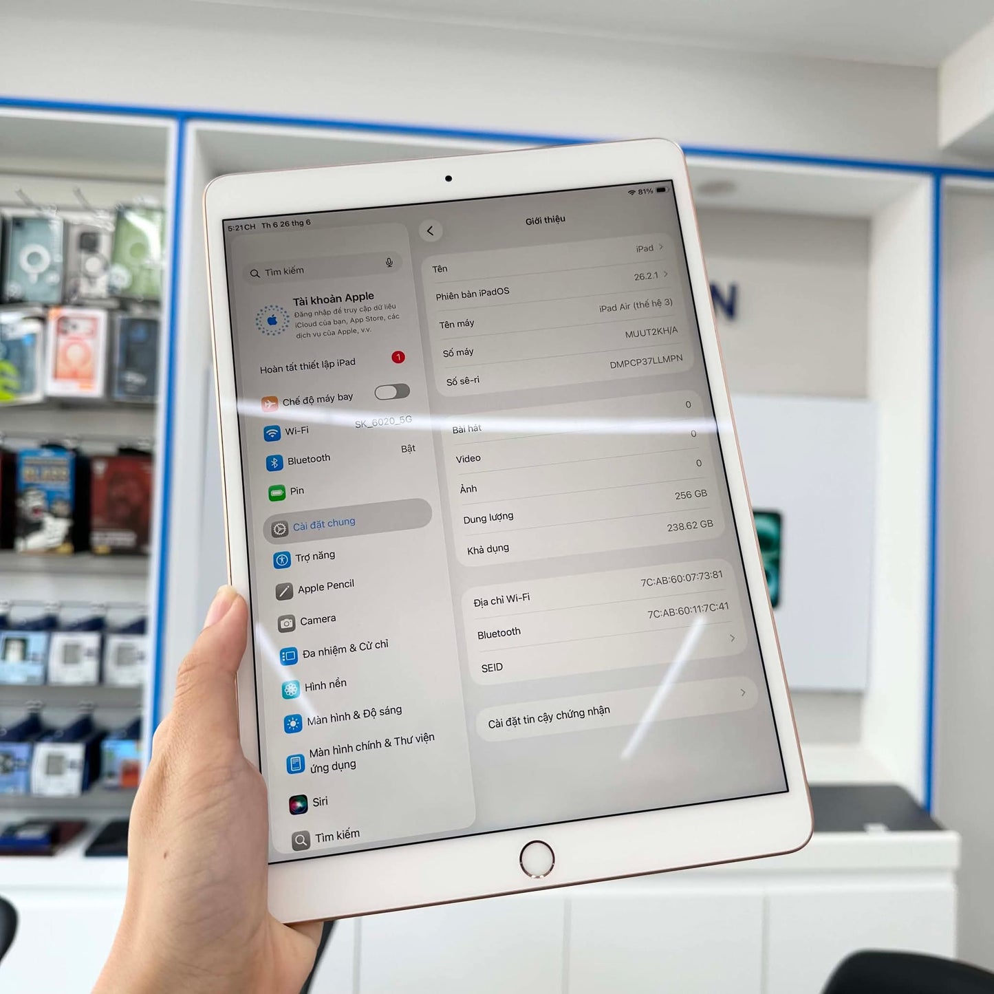 IPad Air 3 256gb Vàng - Pin 88% - LLMPN