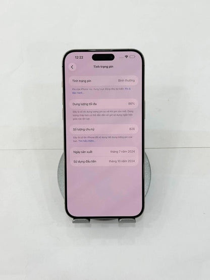 IPhone 15 Promax 256gb Màu Titan  - Pin 86% - 30403 - a-* Teku