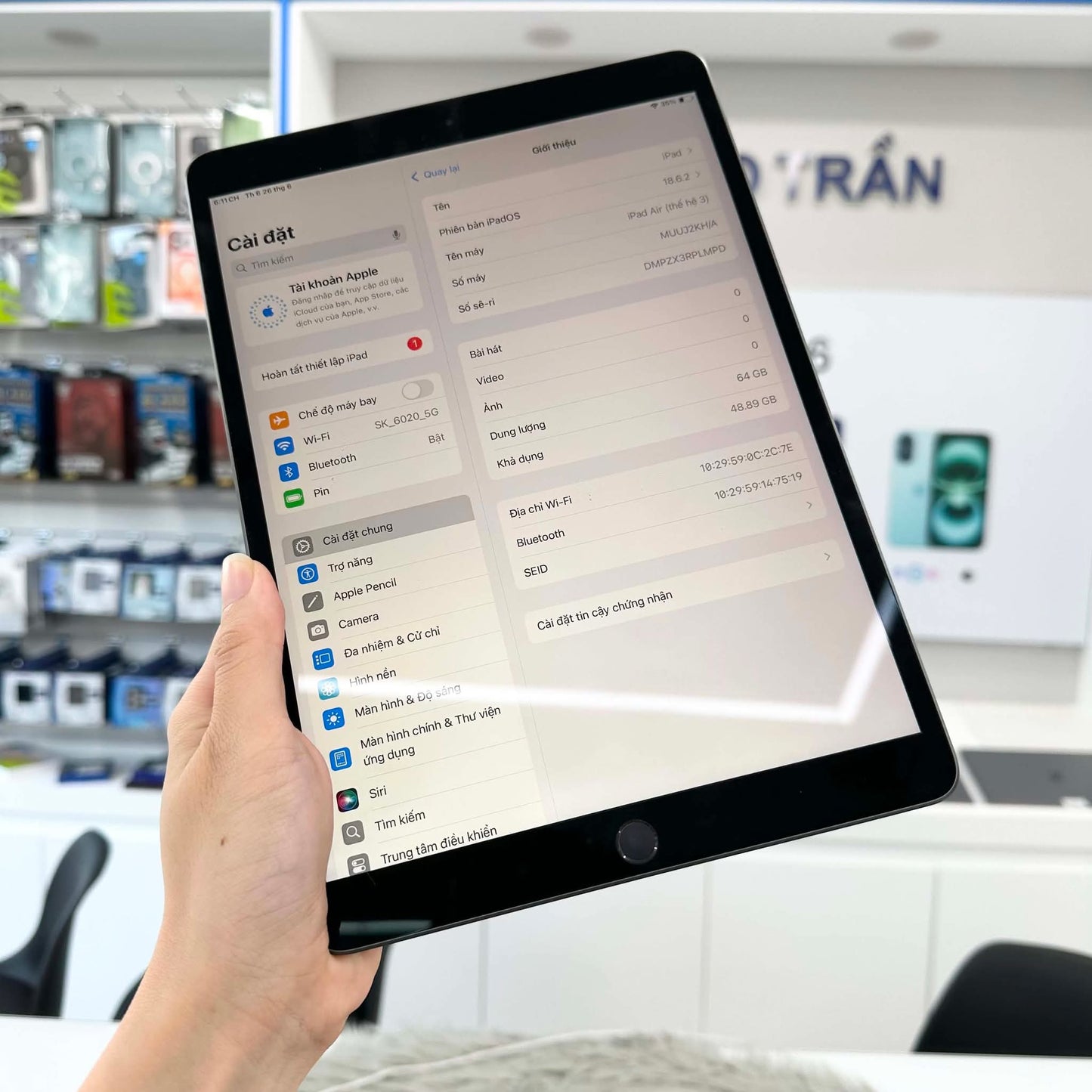 IPad Air 3 64gb Xám - Pin 85% - PLMPD