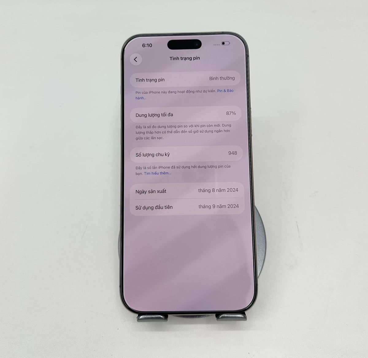 IPhone 16 Promax 256gb màu Titan - Pin 87% - 48664