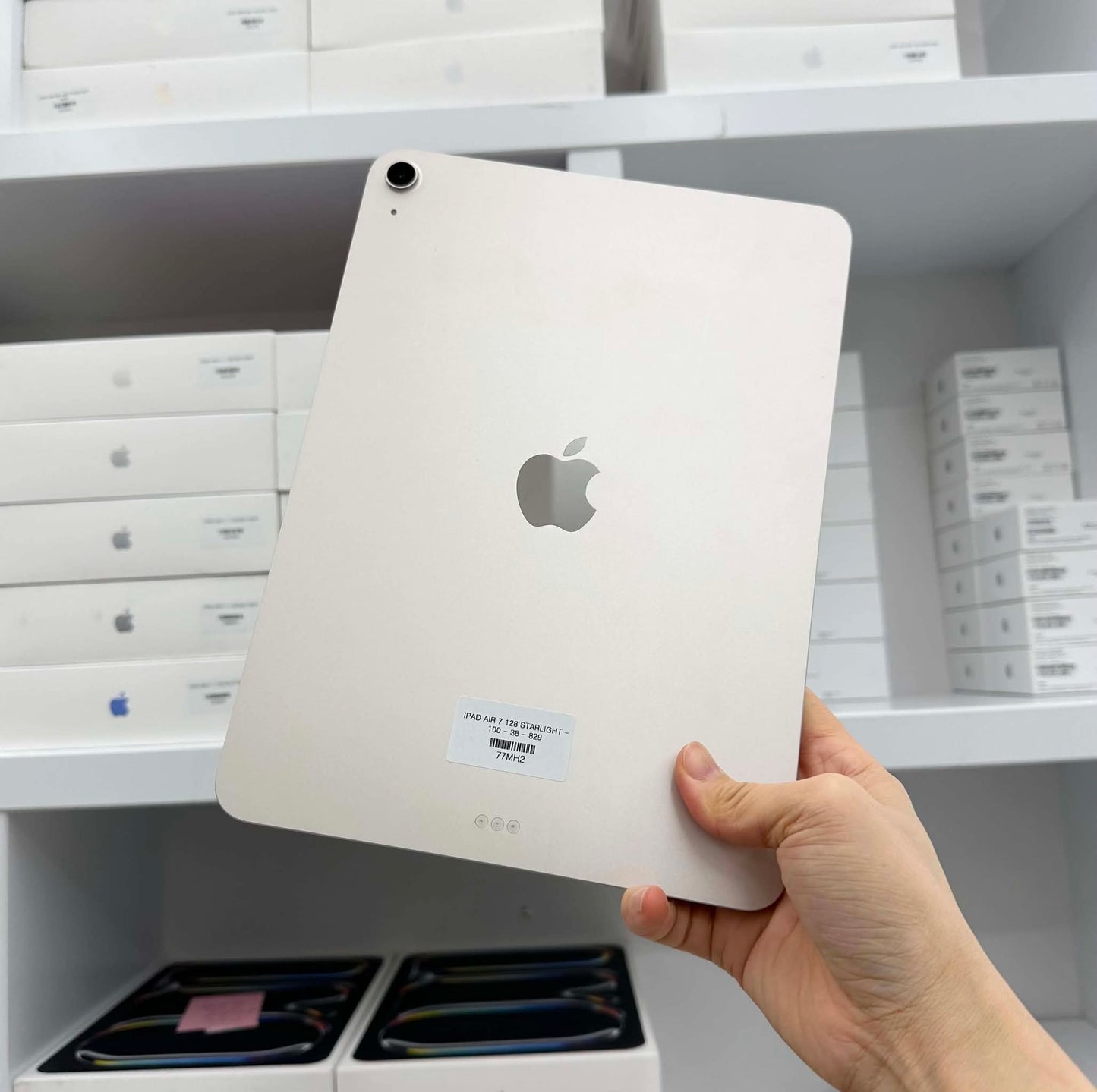 Ipad Air M3 128gb Màu starlight   - Pin 100% sạc 38 lần  -  77MH2