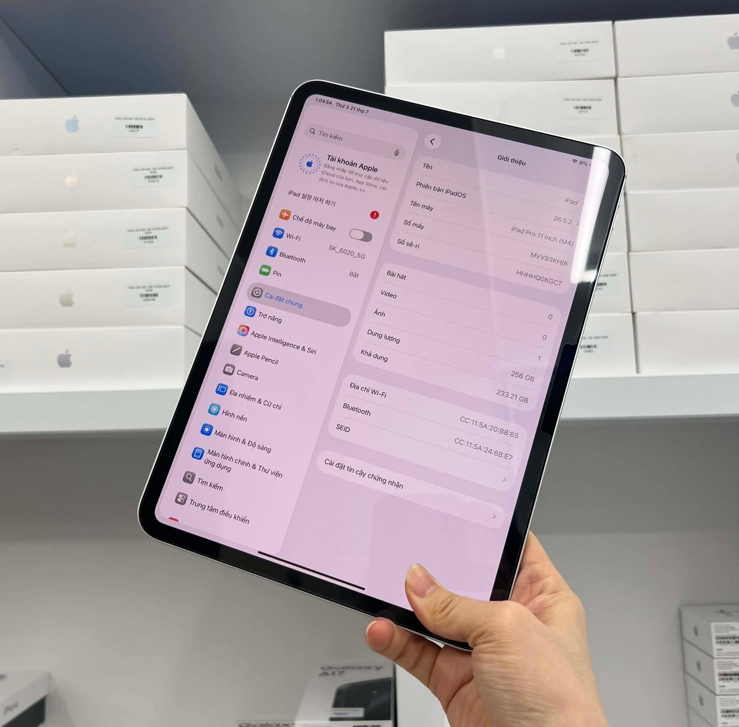 IPad Pro M4 256 màu Bạc - Pin 100% sạc 32 lần - 0KGCT