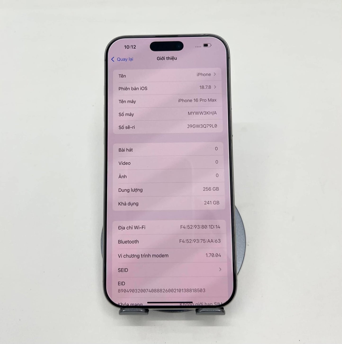 IPhone 16 ProMax 256gb Màu trắng - Pin 100% sạc 79 lần -44208