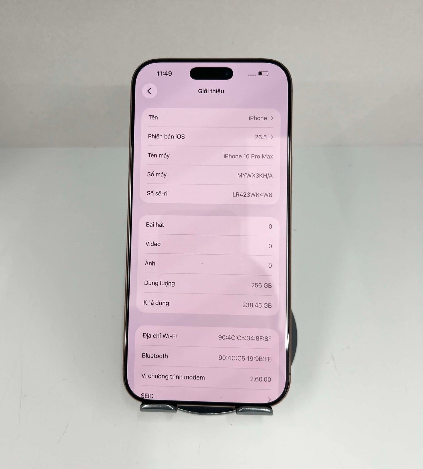 IPhone 16 ProMax 256GB Màu vàng - Pin 89% -84370 -  A-*