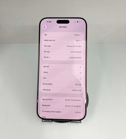 IPhone 16 ProMax 256GB Màu vàng - Pin 89% -84370 -  A-*