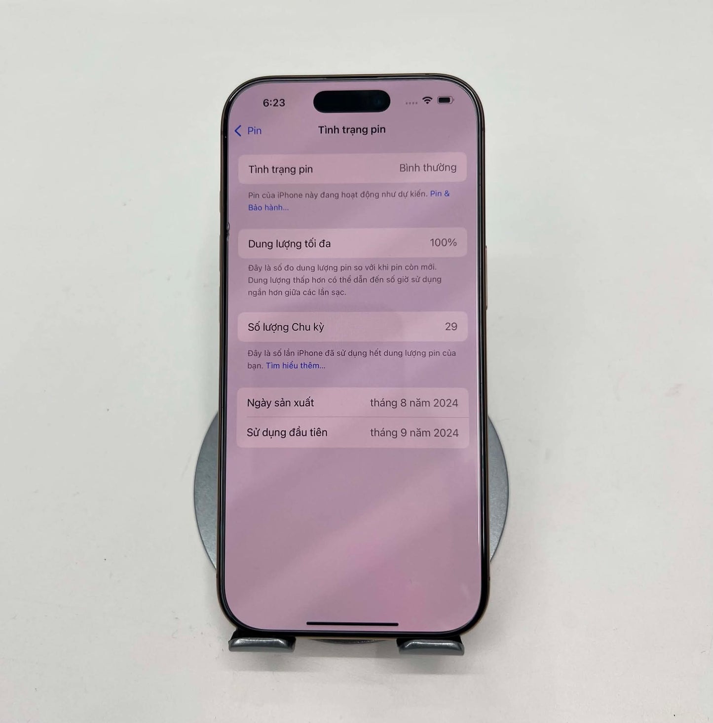 IPhone 16 Pro 128gb Màu Vàng - Pin 100% sạc 24 lần - 69409 - A-*