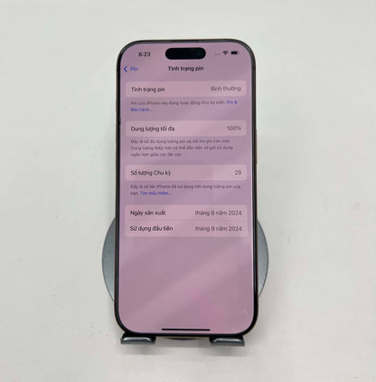 IPhone 16 Pro 128gb Màu Vàng - Pin 100% sạc 24 lần - 69409 - A-*