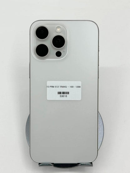 IPhone 15 Promax 512gb Màu Trắng - Pin 100% - 53616