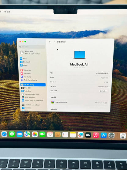 MacBook Air M2 8gb/256gb Màu Xám 15 inch - Pin 89% - JC2KP- A-* Teku